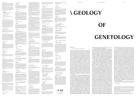Geology of Genetology