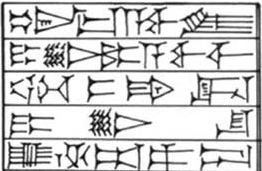 old babylonian Cuneiform Script